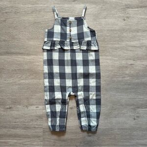 NWT Carter's Plaid Jumpsuit - Gray and White